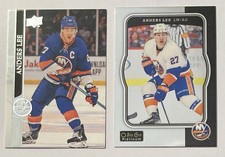 Lot of 2 Different Islanders Captain Anders Lee Hockey Cards