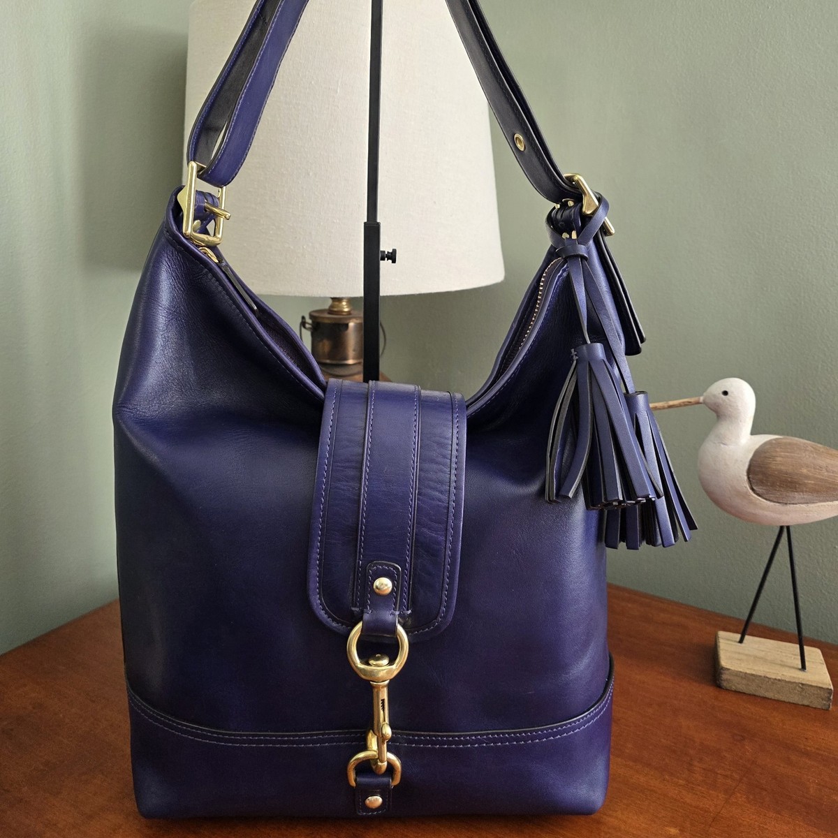 Coach 23420 Legacy Clip Duffle Purple Leather Bucket Bag Y2K | eBay