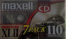 SEALED Maxell 7 Pack Type II XLII 110 Minutes High Bias Cassette Tapes