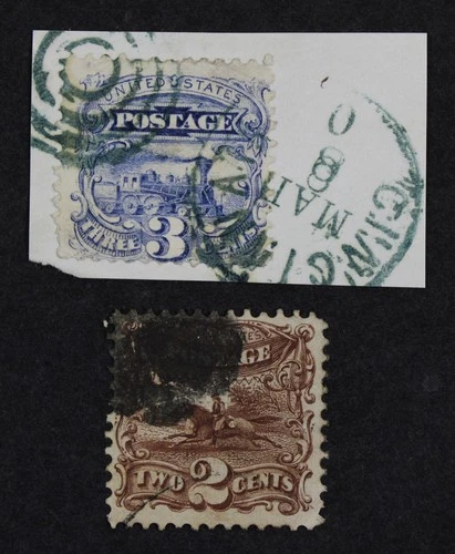 CKStamps: US Stamps Collection Scott#113 114 Pictorial Used CV$102.50