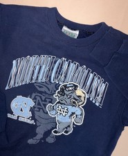 VTG 90 s UNC North Carolina Tar Heels Crewneck Sweatshirt Kids Large 14-16 USA