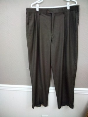 Mens Axist Brown Cuffed Dress Pants 38x30