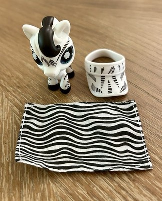 Littlest Pet Shop LPS Postcard Pet Zebra #903 with Visor Hasbro