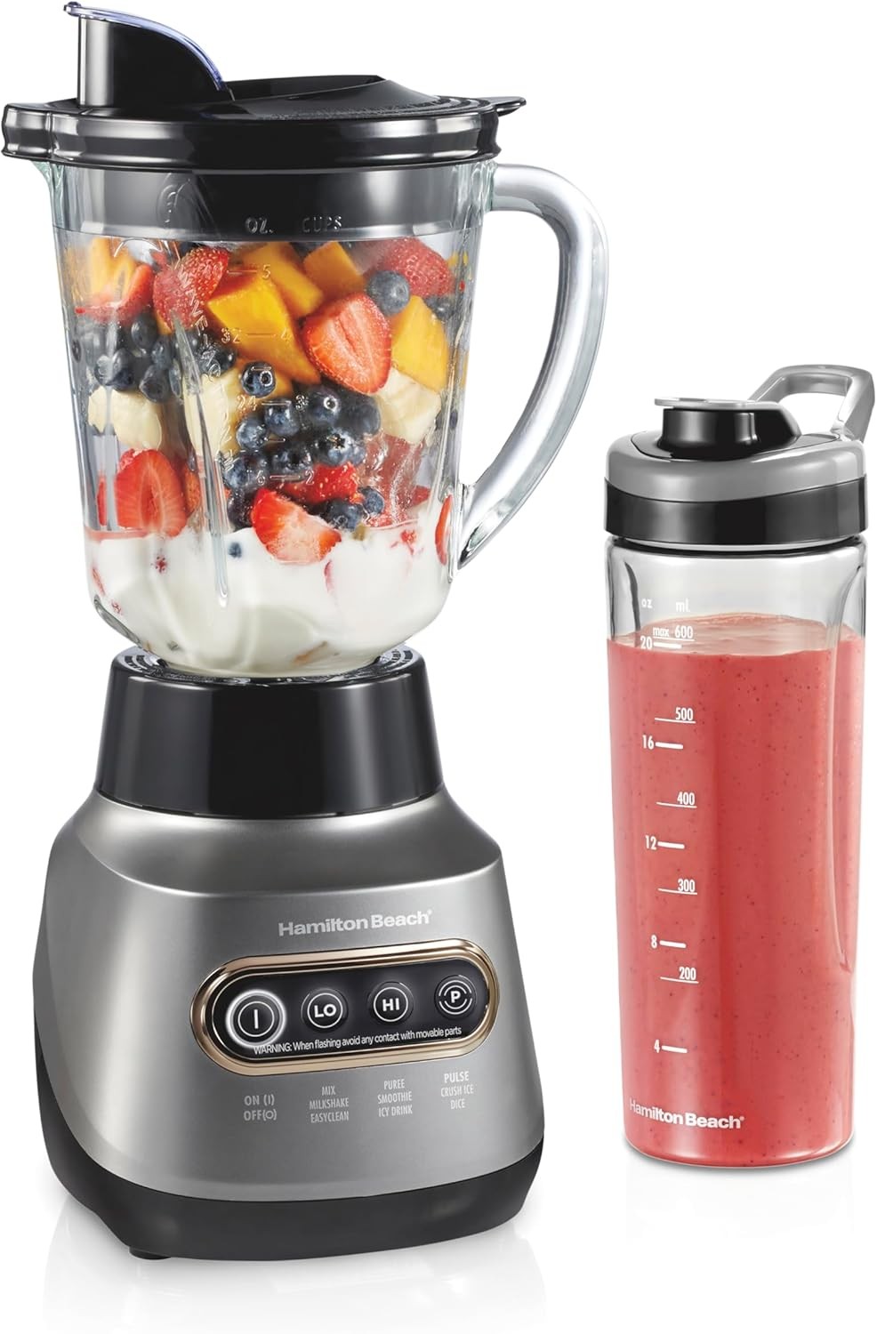 Hamilton Beach Wave Action Blender for Smoothies 800 Watts, Quiet Design (58181)