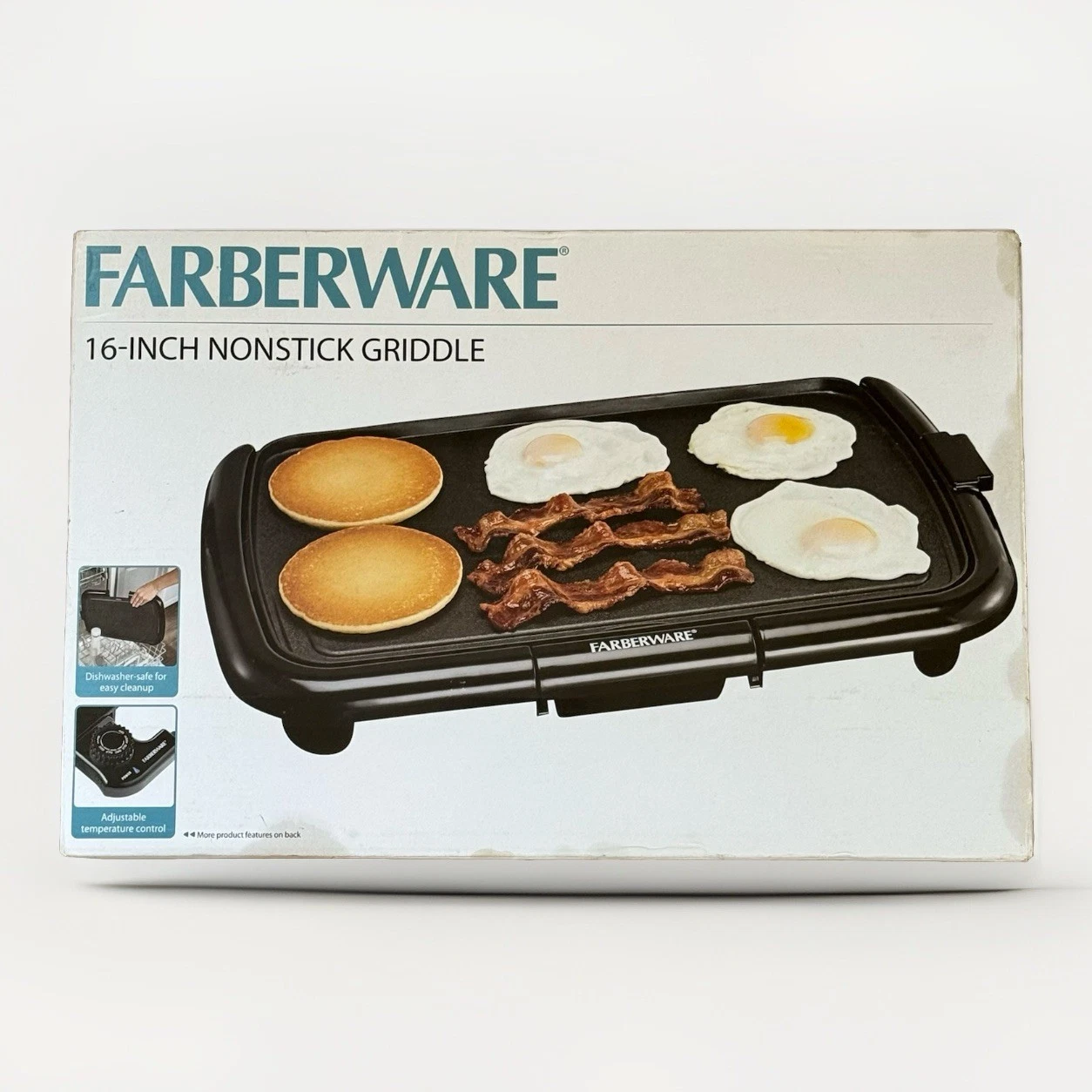 Farberware 16-Inch Electric Nonstick Griddle Adjustable Temperature Drip Tray