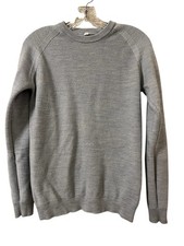 Lululemon Simply Wool Knit Sweater Women  s 8 Gray 100 Merino Pullover Crewneck
