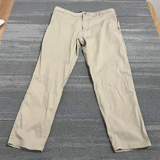 Birddogs Pants Mens 34x28 Beige Unlined Performance Chinos Cotton Blend Stretch*