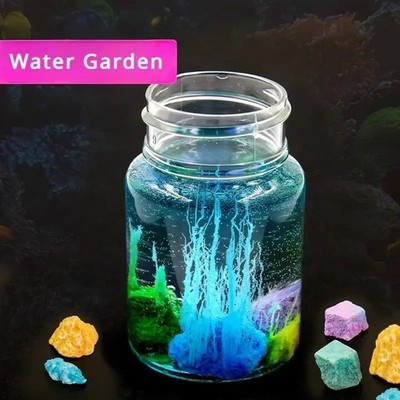 DIY Magic Crystal Garden Science Kit Sodium Silicate Growth Stones Decor
