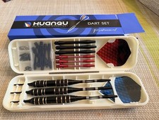 BRAND NEW DART SET WITH ACCESSORIES IN WHITE CASE. NEVER USED. IN ORIGINAL BOX