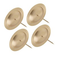 4X Adventskranz Kerzenteller Ø10Cm Kranzteller Messing Gold Matt Weihnachtsdeko