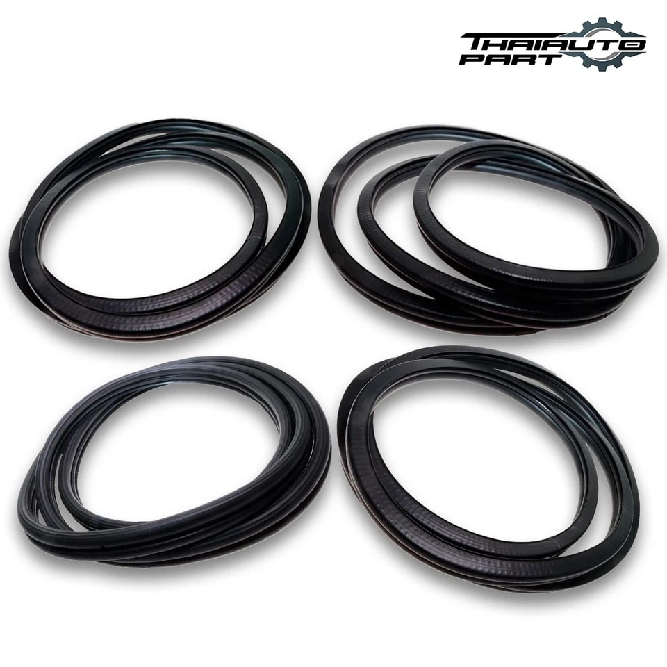 4 Sello de puerta resistente al clima goma delantero trasero derecho Rh para Hyundai Excel 1990-95 4 puertas Foto 2 de 4