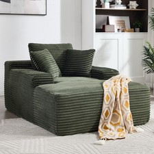 Oversized Boneless Chaise Lounge Sofa Bed Reading Chair Corduroy Cloud Couch