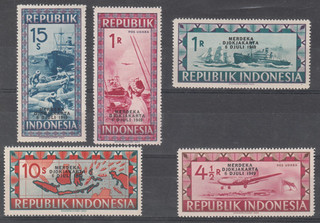 Indonesia Stamps.Over Printed.1949.Mint.