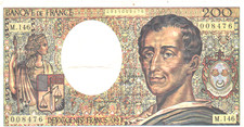 billet de 200 francs Montesquieu de 1992, alphabet M.146