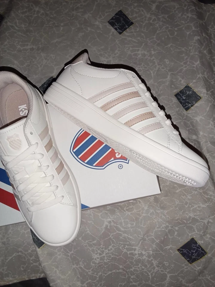 Mujer K Swiss Rosa Y Blanco Corte Tiebreak II Talla 8 Foto 2 de 4