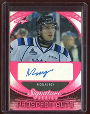2015-16 Leaf Signature Series Prospects Autographs Red #SPNR1 Nicolas Roy 7/15