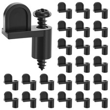 24 Pack 3/8 Nylon Window Screen Clips Screws Offset Storm Panels Door Black