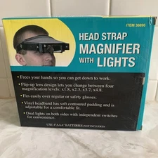 Magnifier Head Strap With Lights 38896 EUC tested works