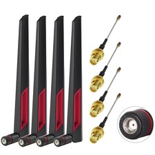WiFi Antenna Dual Band 2.4GHz 5.8GHz 12dBi RP-SMA Male Antenna 20cm U.FL IPX ...