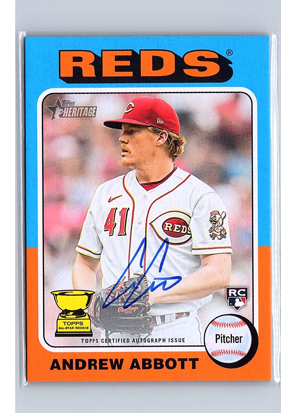 Andrew Abbott 2024 Topps Heritage - Real One Auto #ROA-AA Reds