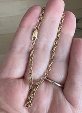 Vintage 9ct Gold Rope Link Bracelet 19cm 3.10g Solid Gold
