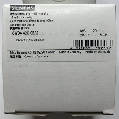 1PC NEW SIEMENS 8WD4420-0EA2 SIGNALLING SIREN quality assurance