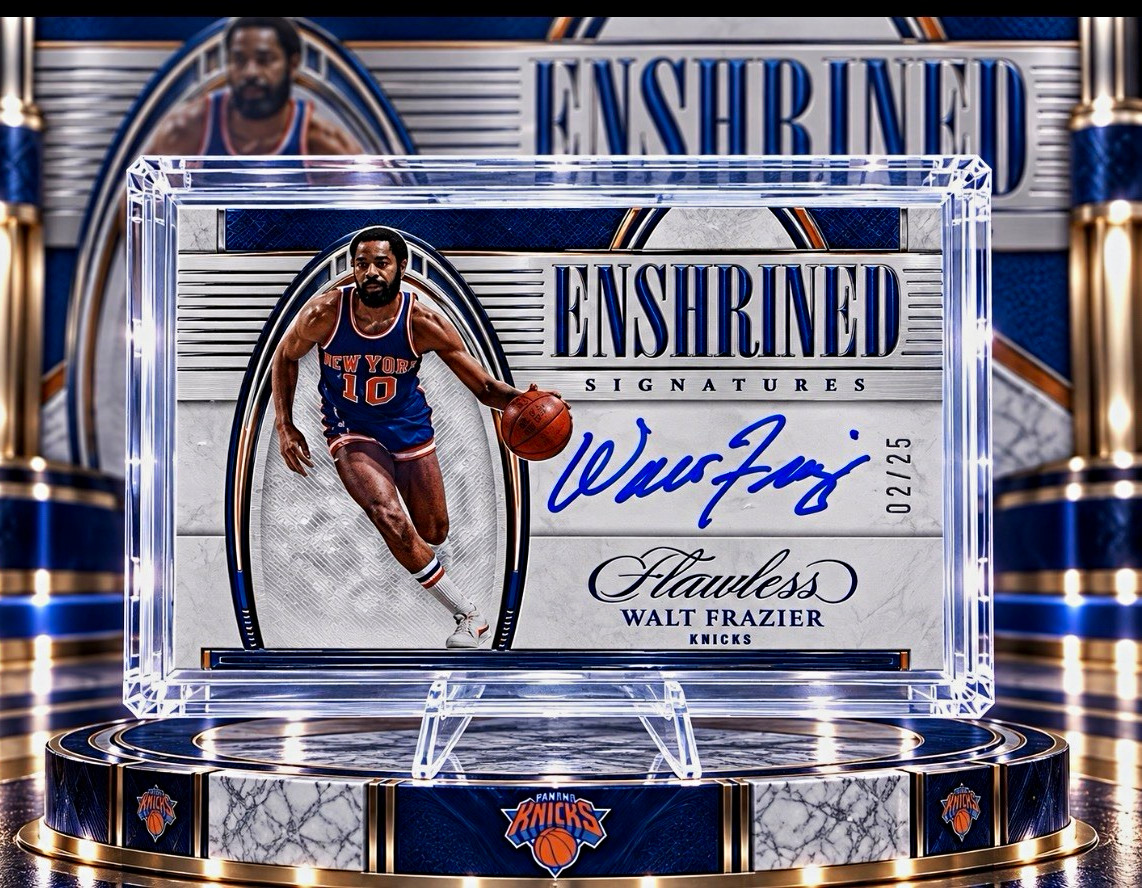 Panini Flawless 2021-22 Walt Frazier Knicks Enshrined Signatures Auto /25