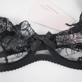 Agent Provocateur Astria Bra & Brief In Black/Silver (Set of 2) - W Size 36B & 5