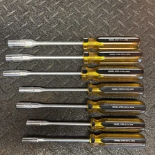 Vintage VESSEL Japan 6700-H 7 piece Nut Driver Set 3/16" - 1/2" Barely Used.