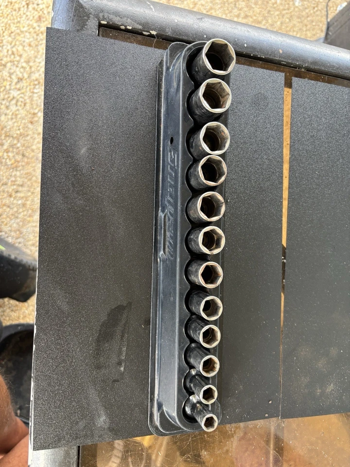 Snap On 12pc 3/8" Drive Metric Semi-Deep 6pt Impact Socket Set 212IMFMSYA 232269 - Image 2 of 4