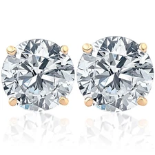 1 3/4ct Diamond Studs 14K Yellow Gold