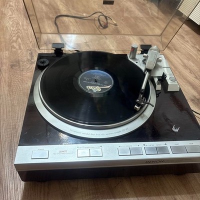 DENON DP-47F Full Auto Turntable Quartz Lock w/ AT-3600L Cartridge Tested Japan