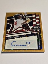 2026 Panini Stars Stripes Prizm USA Carter Hadnot Gold  Prizm Auto #d /10 Disco