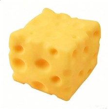 1.9'' Cheese Squishy Toy Yellow Cheese Block Cheese Squeeze Toy, Slow Rising Squ
