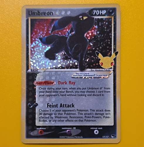 Nintendo Pokémon TCG Umbreon 17/17 POP Series 5 Rare Holo 70HP English 2007