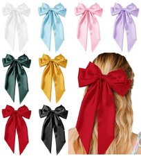 Hair Bows for Women Girls 8 PCS Hair Ribbon Bow Hair Clips with Long Tails Vi...
