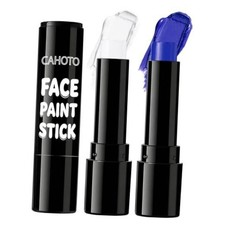 2PCS White Blue Oil-Based Face Body Paint Stick, Eye Black Sports White Blue