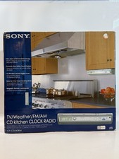 Sony ICF-CD543RM 4-Band Under Cabinet Kitchen CD Clock Radio - Silver NEW - RARE