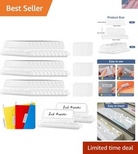 Hanging File Folder Tabs, 30 Set Transparent File Folder Tabs with Inserts for