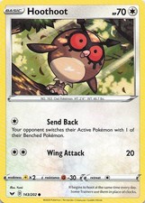 Pokemon Card - Hoothoot - (143/202 - Sword & Shield)