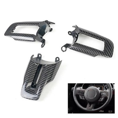 Carbon Lenkrad Blende Trim Cover Für Ford Mustang GT EcoBoost Shelby GT500 S550