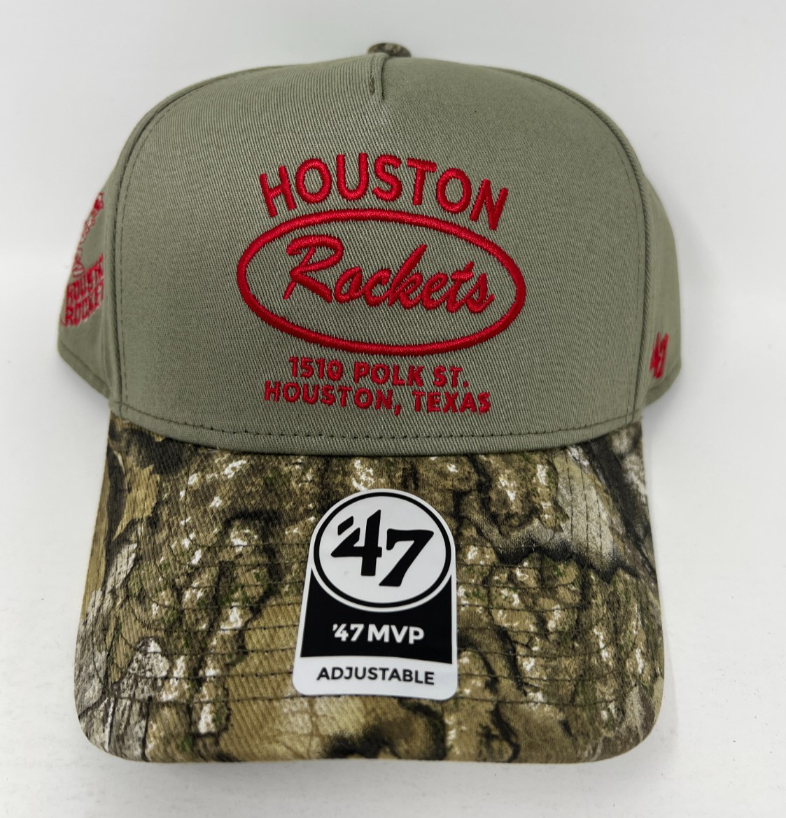 Houston Rockets 47 Realtree Oval Patch NBA Camouflage Camo Snapback MVP Hat