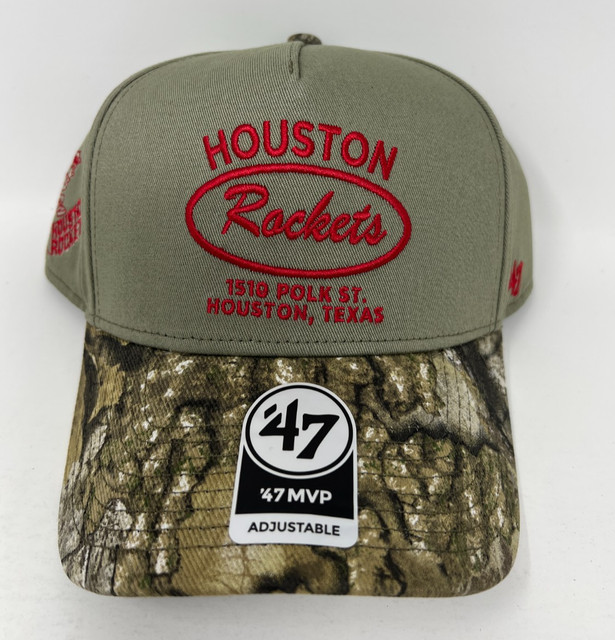 Houston Rockets 47 Realtree Oval Patch NBA Camouflage Camo Snapback MVP Hat