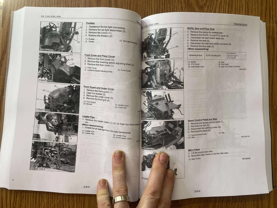 B26 BACKHOE TRACTOR Workshop Repair Manual FRONT LOADER Kubota B26 TL500 BT820 - Image 4 of 4