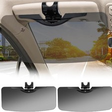 Car Sun Visor, 2-Piece Set HD wear-Resistant PC Lens, Anti-Polarized/Black