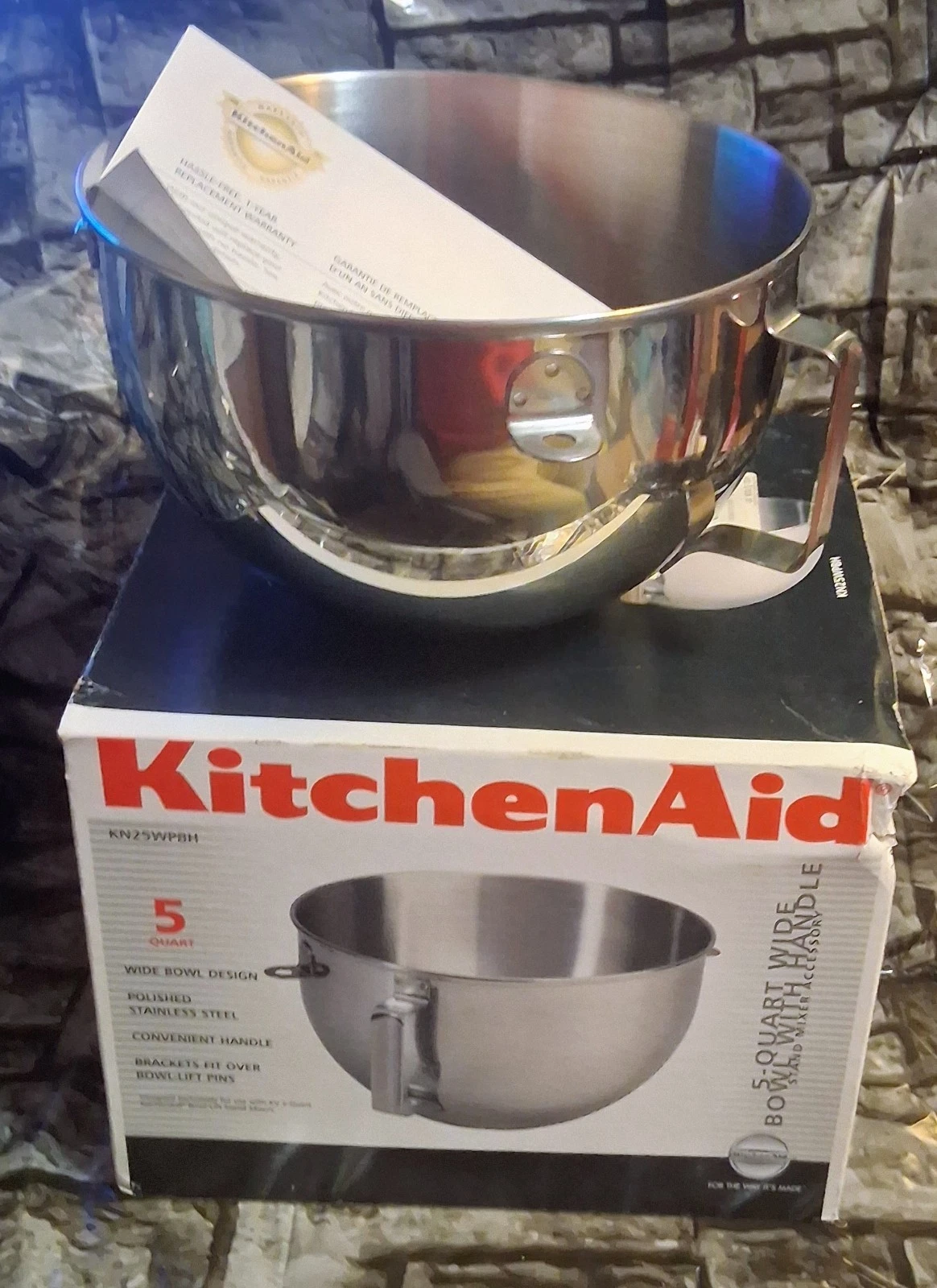 KitchenAid Stand Mixer, 5 Qt SS Bowl KN25WPBH, New In Open Box
Opens in a new window or tab