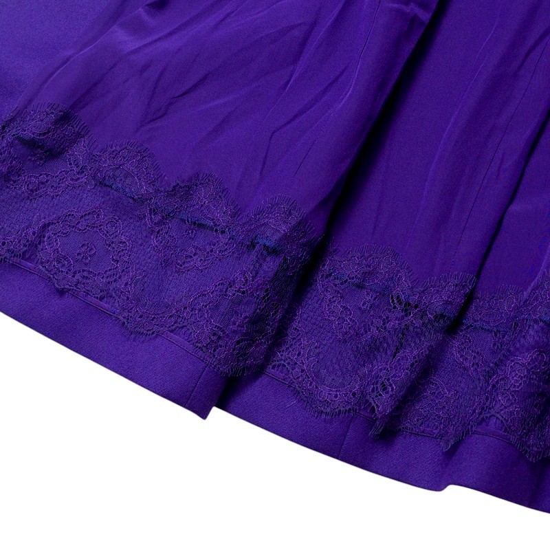 FENDI Purple Wool Coat Size 40 Long with Fur Accents Used thumbnail 6