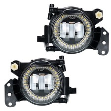 2x LED Nebelscheinwerfer schwarz klar passt für BMW 3er E46 Coupe Cabrio  03-07