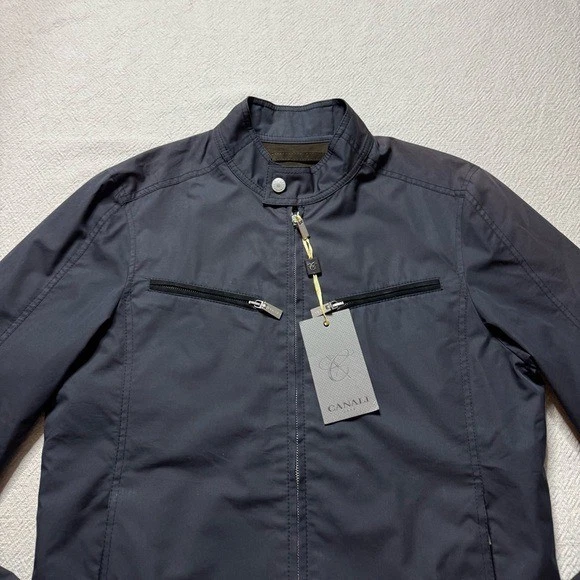 NUEVA Chaqueta cortavientos Canali Storm Tech protección contra la lluvia y el viento para hombre S Foto 4 de 4