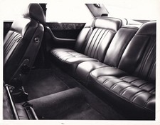 ROLLS ROYCE CAMARGUE, REAR INTERIOR SIDEVIEW PHOTOGRAPH.